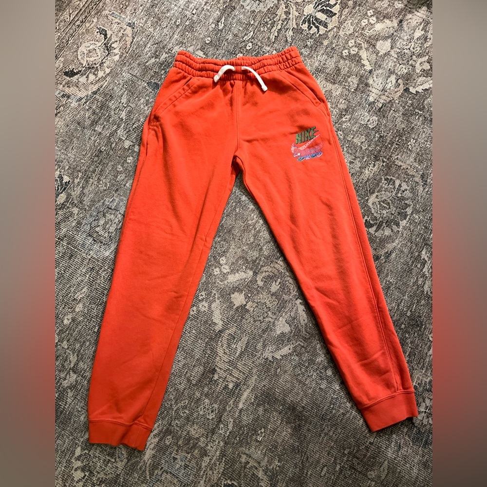Nike Sportswear Club Orange Caterpillar 🐛 Fleece Joggers Large